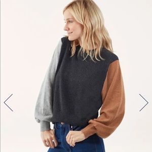Splendid Colorblock Cashmere Sweater